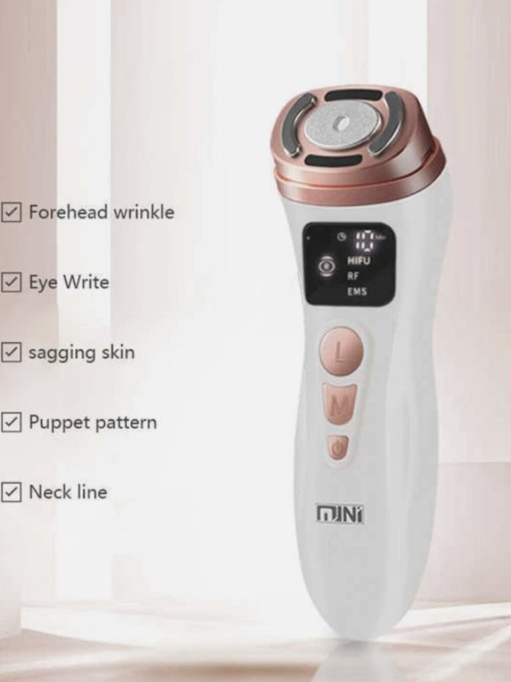 3 in 1 Mini Hifu 2.0 Hifu, RF and EMS  Facial Device. Facial skin care treatimen